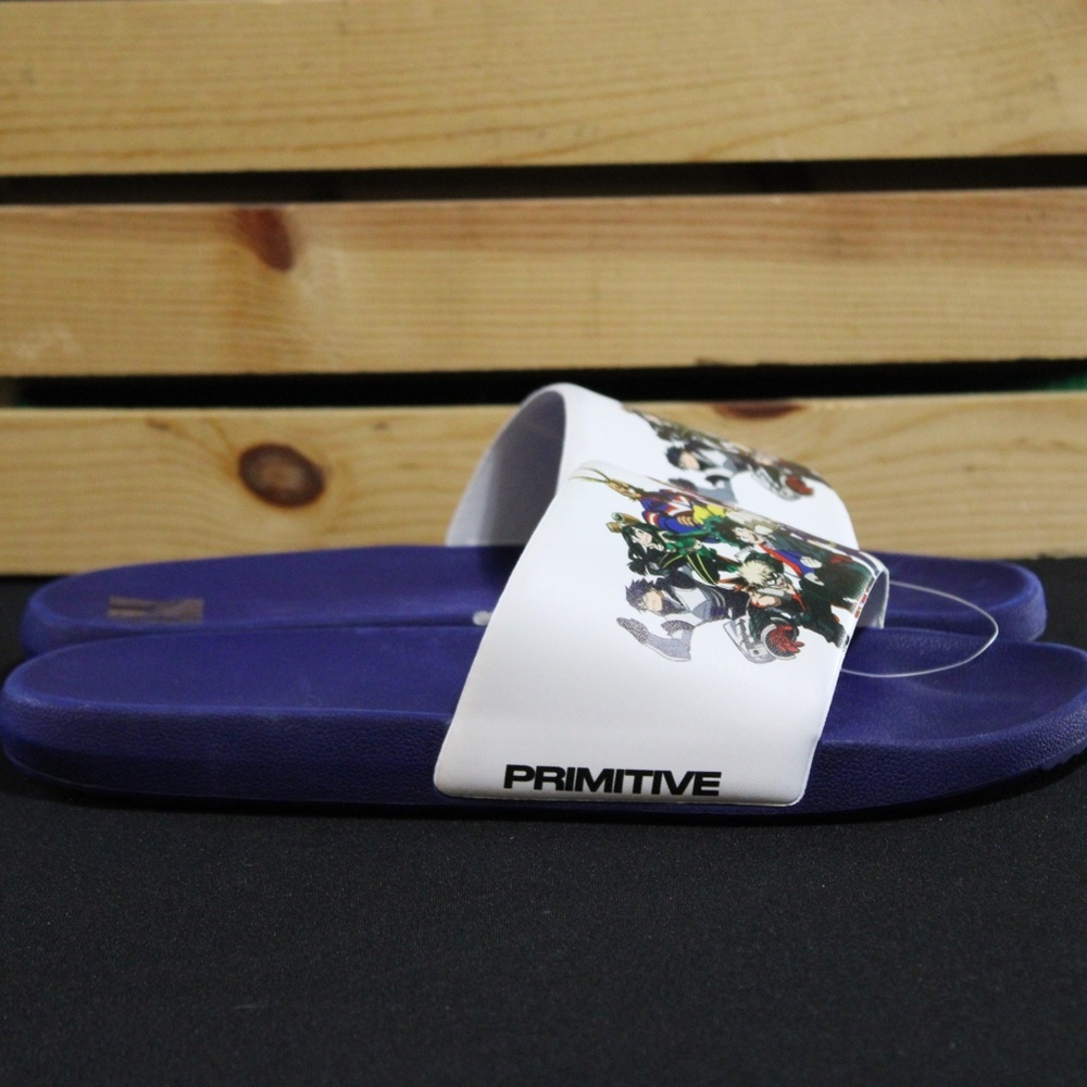 My Hero Academia Slide Sandals White/Navy - Picture 5 of 5